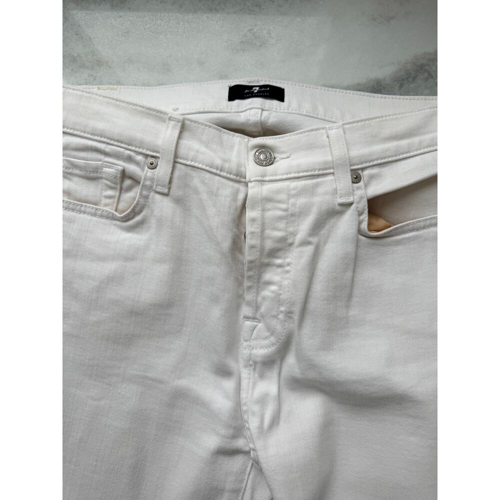 7 FOR ALL MANKIND BROKEN TWILL JOSEFINA IN WHITE - Picture 7 of 7